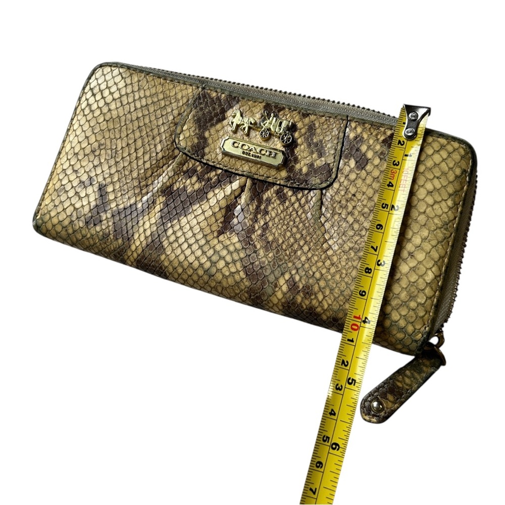 Coach Python Embossed Genuine Leather Accordian W… - image 11